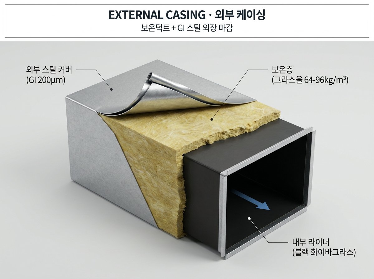 External Casing 개념도 · 보온덕트 + GI 스틸 외장